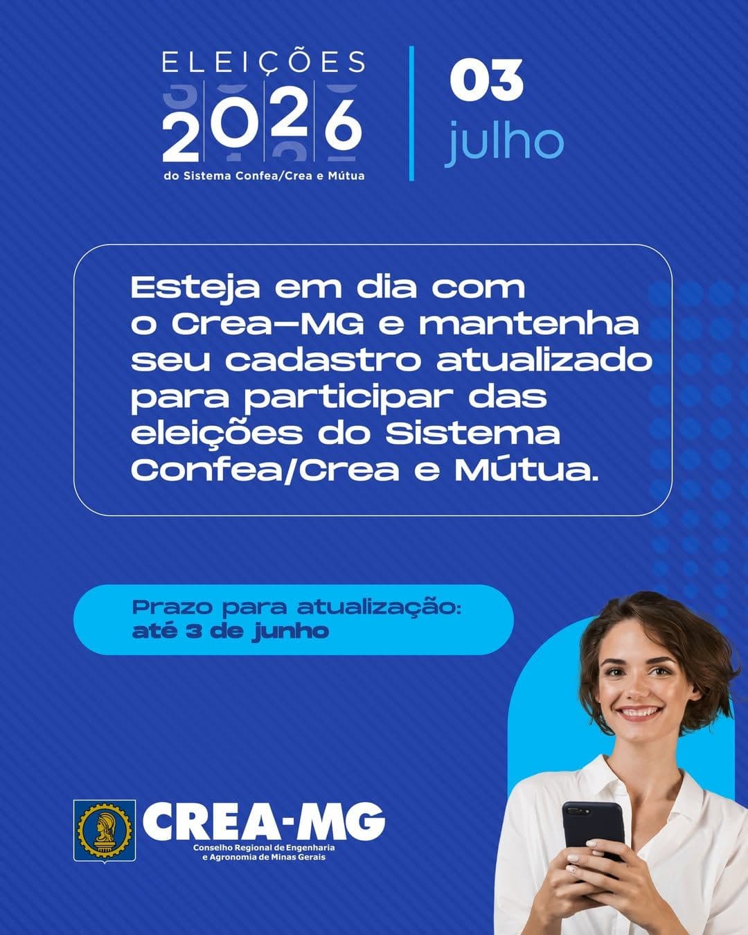 Atenção, profissional!
As eleições do Sistema Confea/Crea e