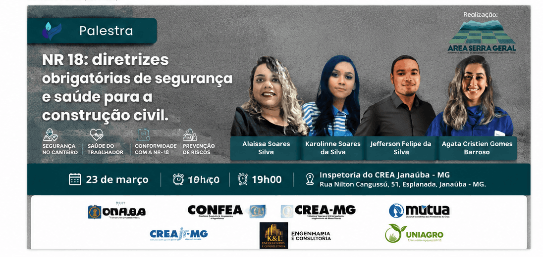 NR-18: diretrizes obrigatórias de segurança e saúde para a construção civil.
